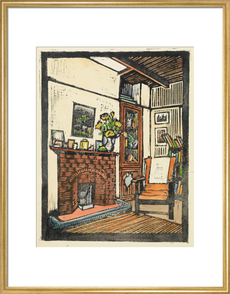 Miss Cashmore''s Office (art print, large, gold)