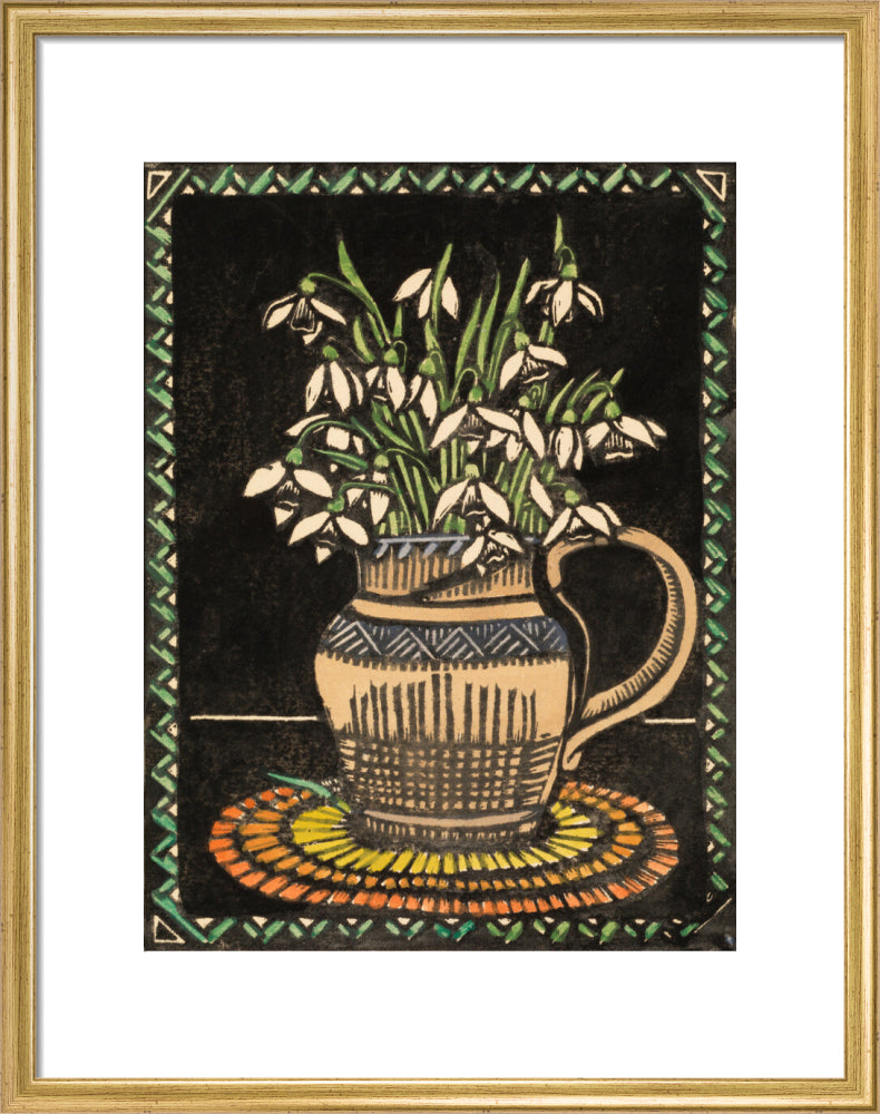 Snowdrops (art print, medium, gold)