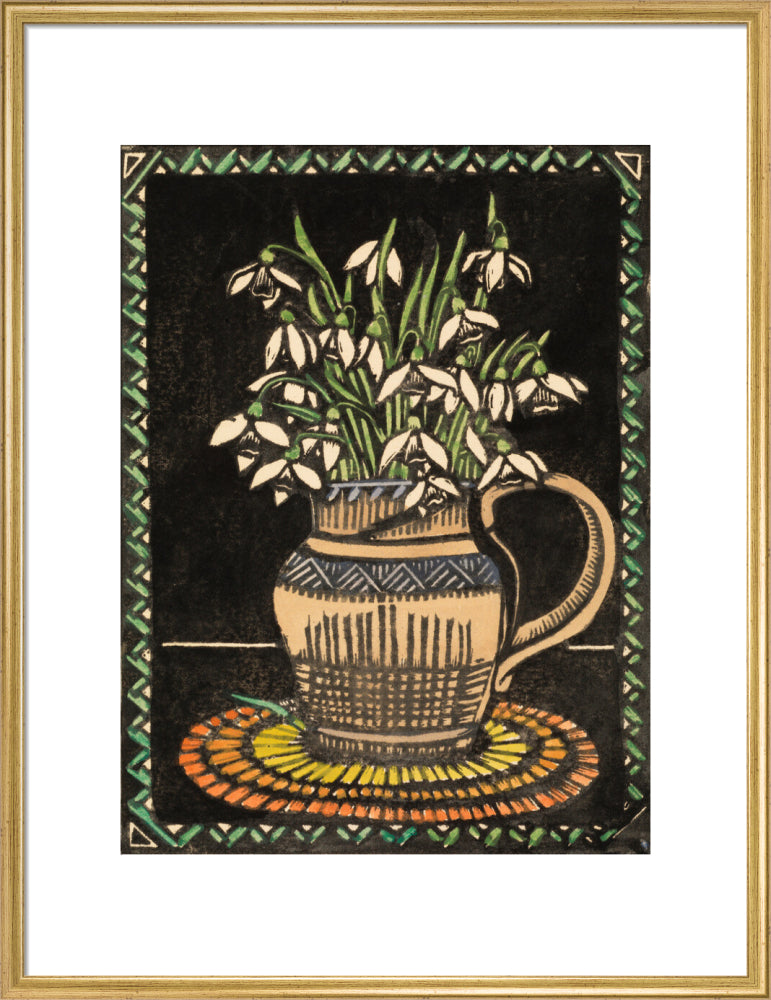 Snowdrops (art print, large, gold)