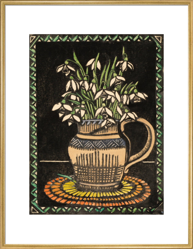 Snowdrops (art print, extra large, gold)