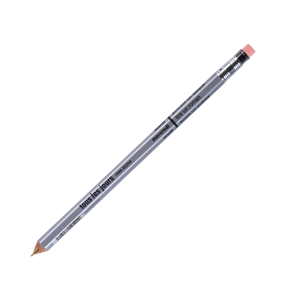 Mechanical Pencil with Eraser Silver