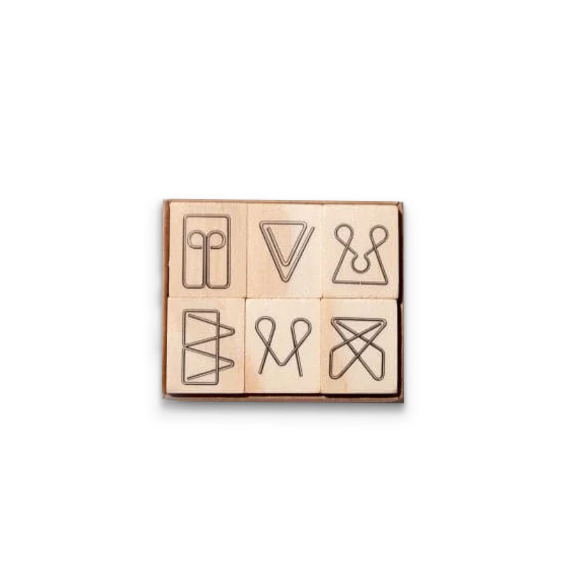 Wooden Stamp Set Paper Clip