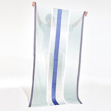 Load image into Gallery viewer, Scarf Blue Green Stripe
