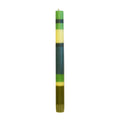 Striped Green Yellow Dinner Candle