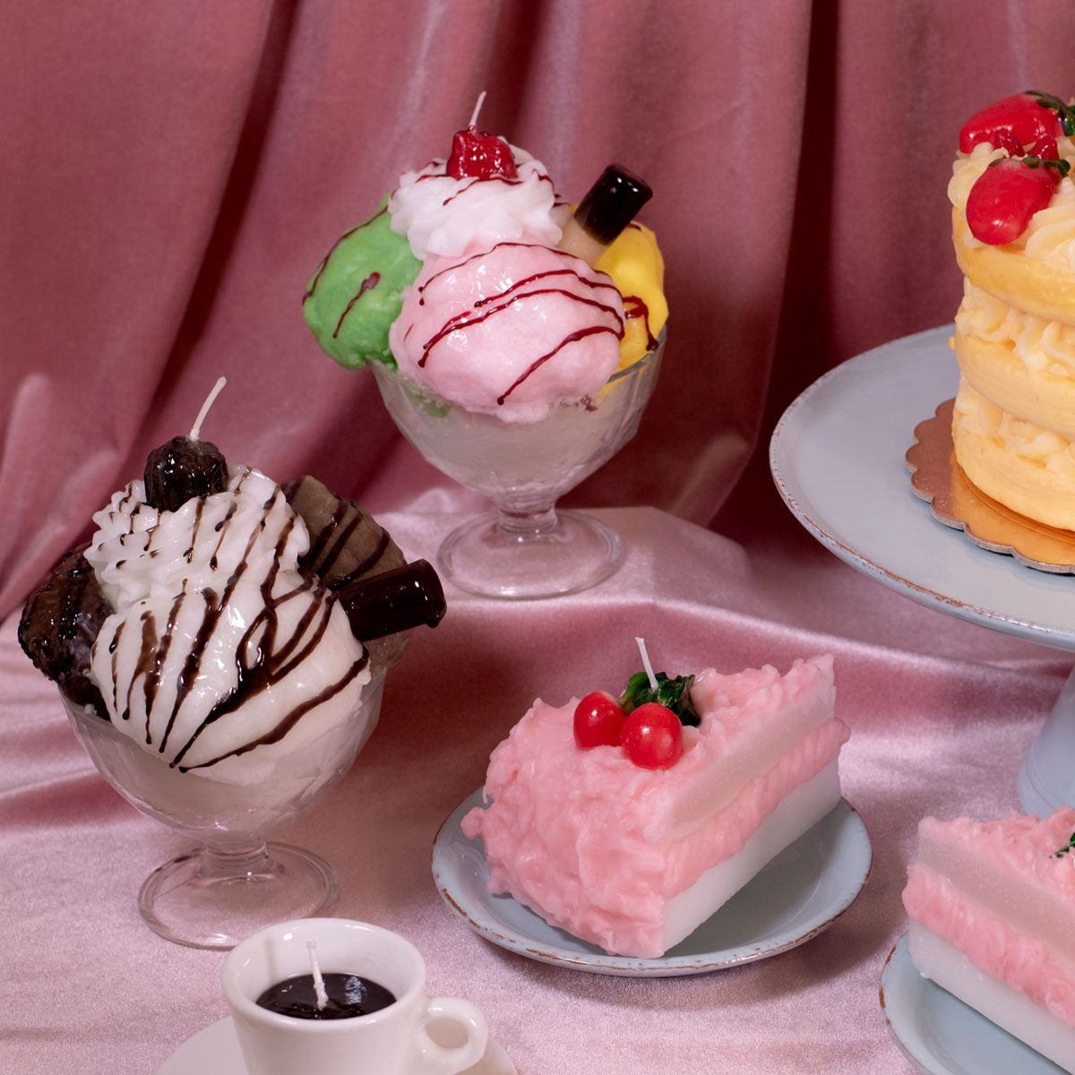 Candle Ice cream sundae