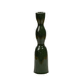 Candleholder Tall Wave Dark Green