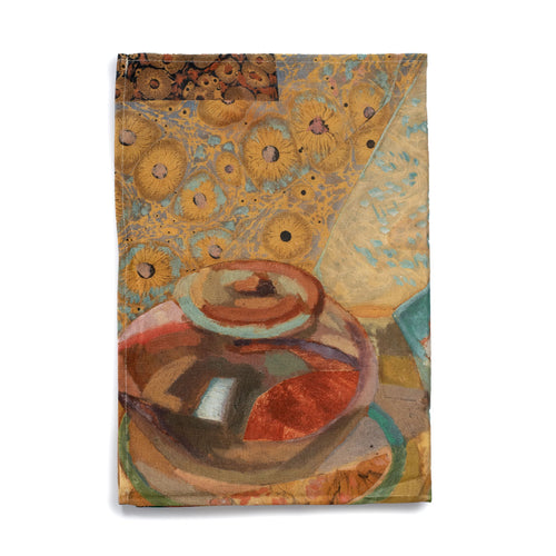 Tea Towel Fry Still Life with Coffee Pot