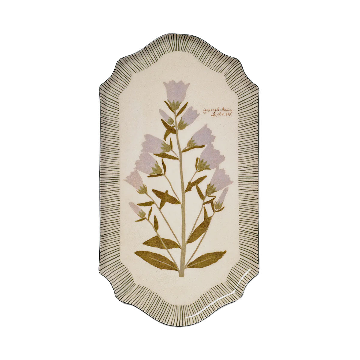 Enamel Shaped Edge Tray Campanula Bellflower