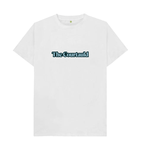 White Courtauld Blue Logo T-Shirt