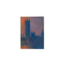 Load image into Gallery viewer, Leather Folding Wallet Monet Houses of Parliament, Sunset
