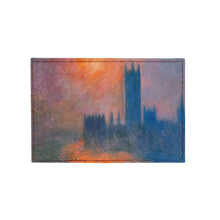 Load image into Gallery viewer, Leather Folding Wallet Monet Houses of Parliament, Sunset
