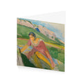 Greetings Card Wiegele Young Woman Landscape