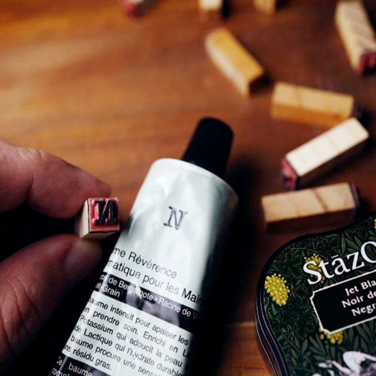 Wooden Stamp Set Letters