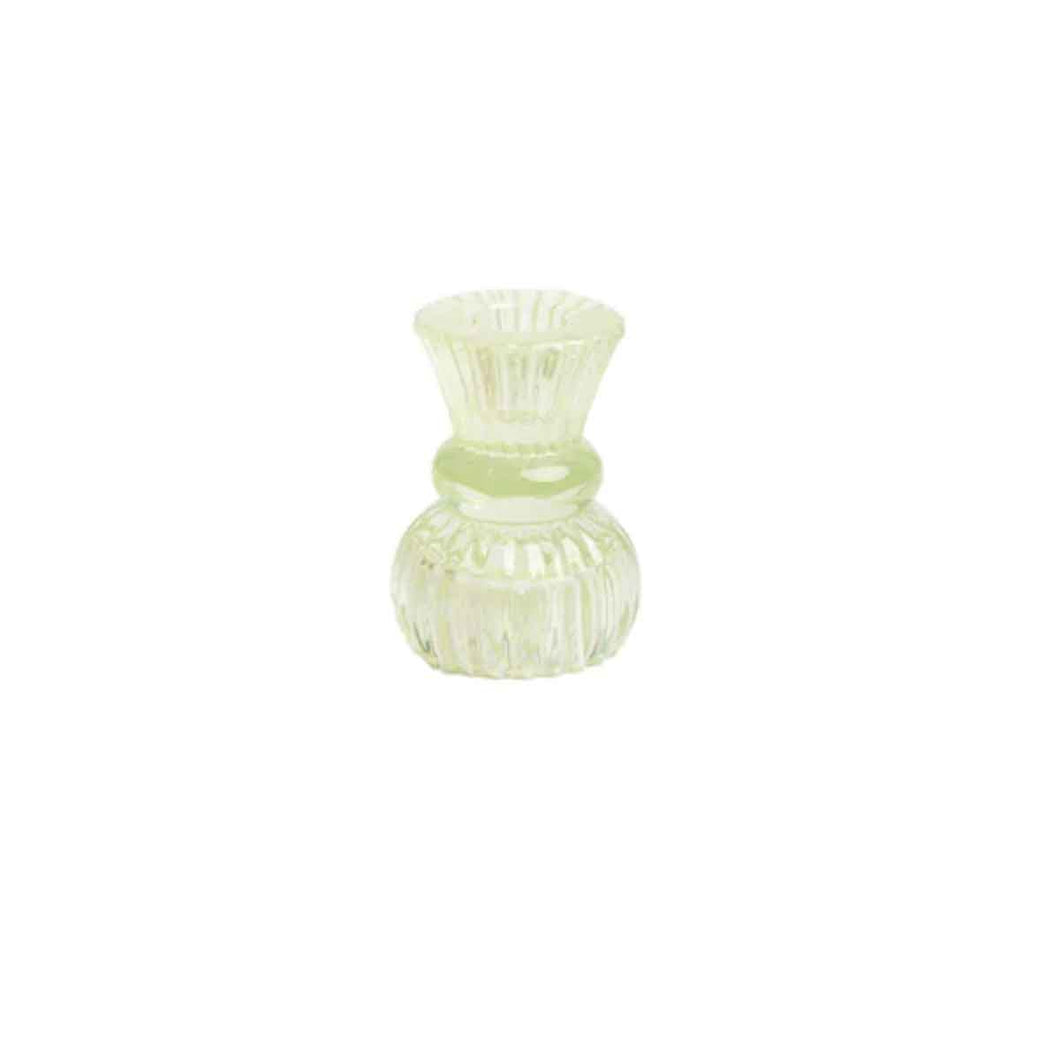 Glass Candle Holder Small Green