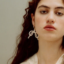 Load image into Gallery viewer, Hermione Bow Hoop Earrings
