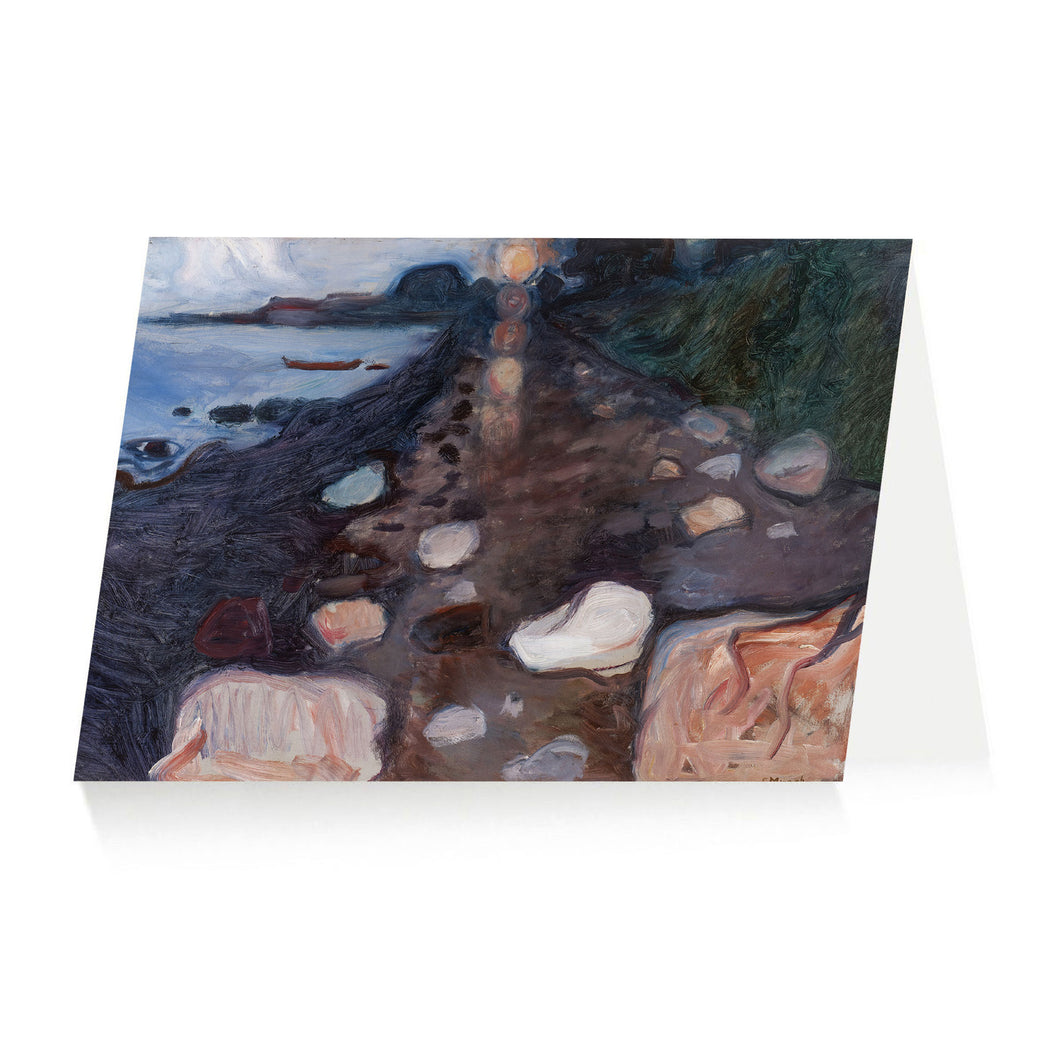 Munch Moonlight on the Beach Greetings Card