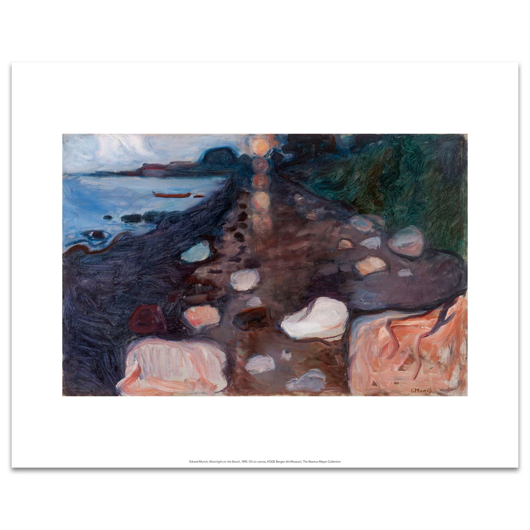 Medium Art Print Munch Moonlight on the Beach