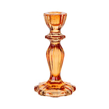 Load image into Gallery viewer, Glass Candle Holder Orange
