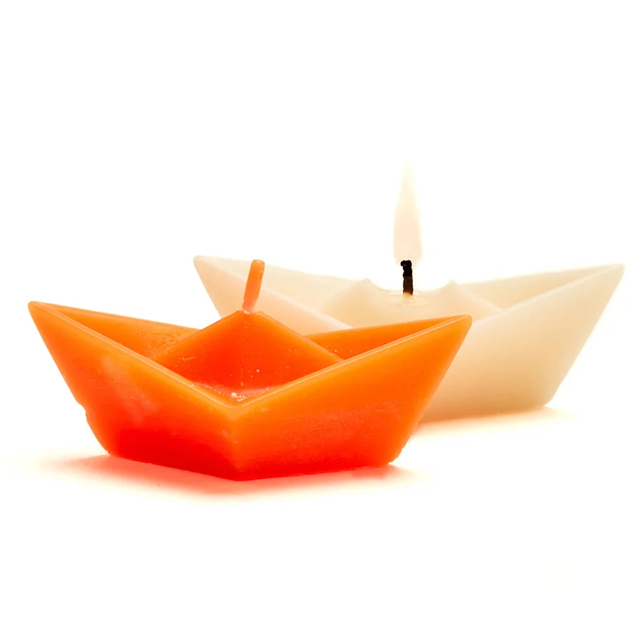 Candle Boat Orange