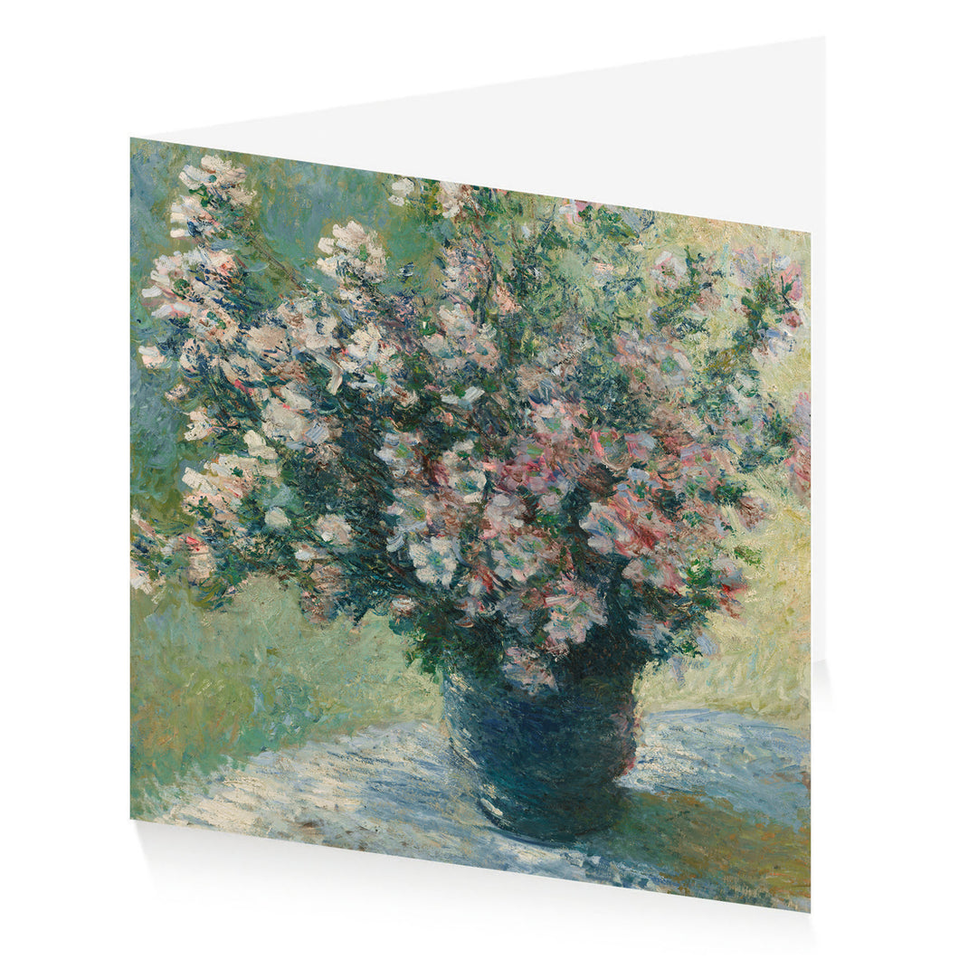 Monet Vase of Flowers Greetings Card