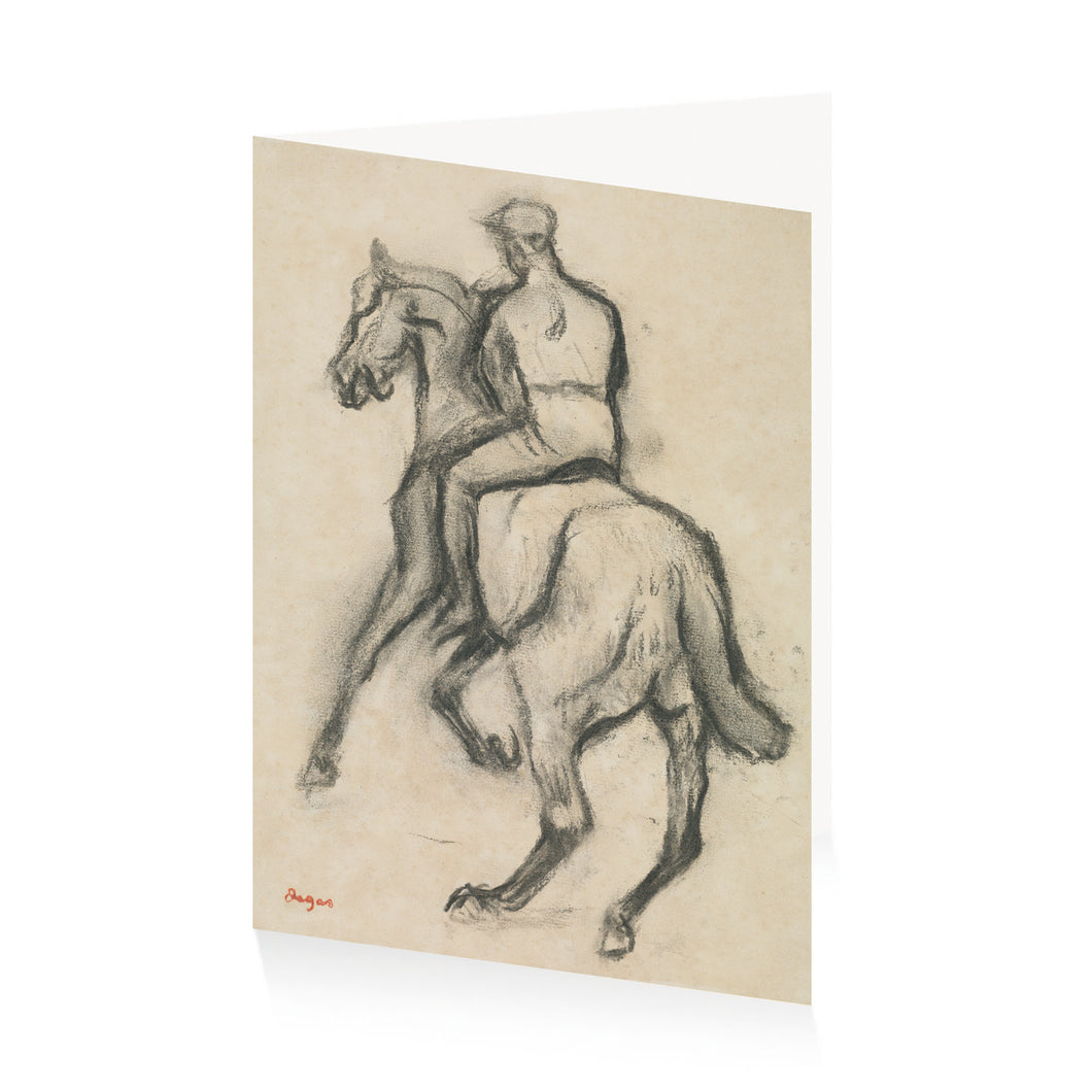 Degas Jockey Greetings Card