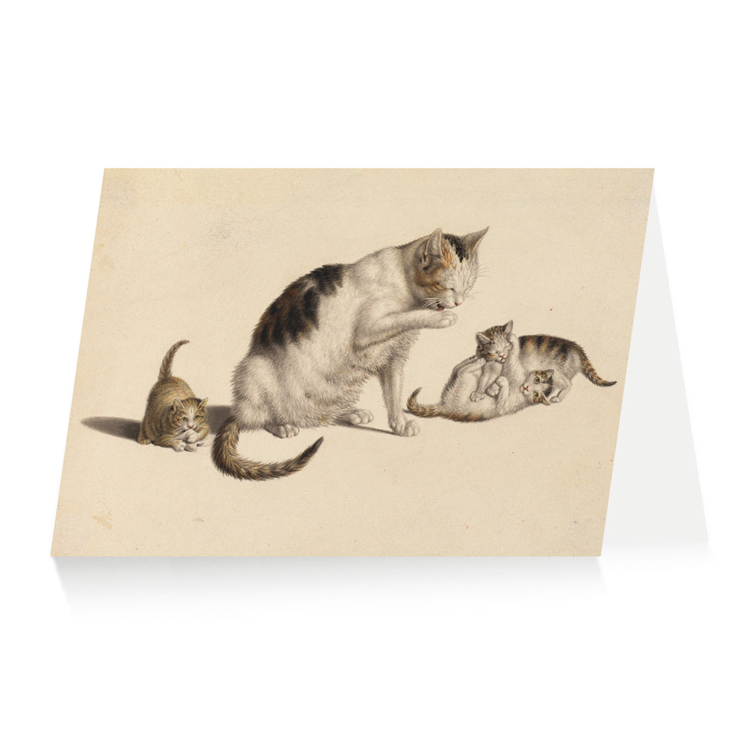 Mind Three Kittens Greetings Card