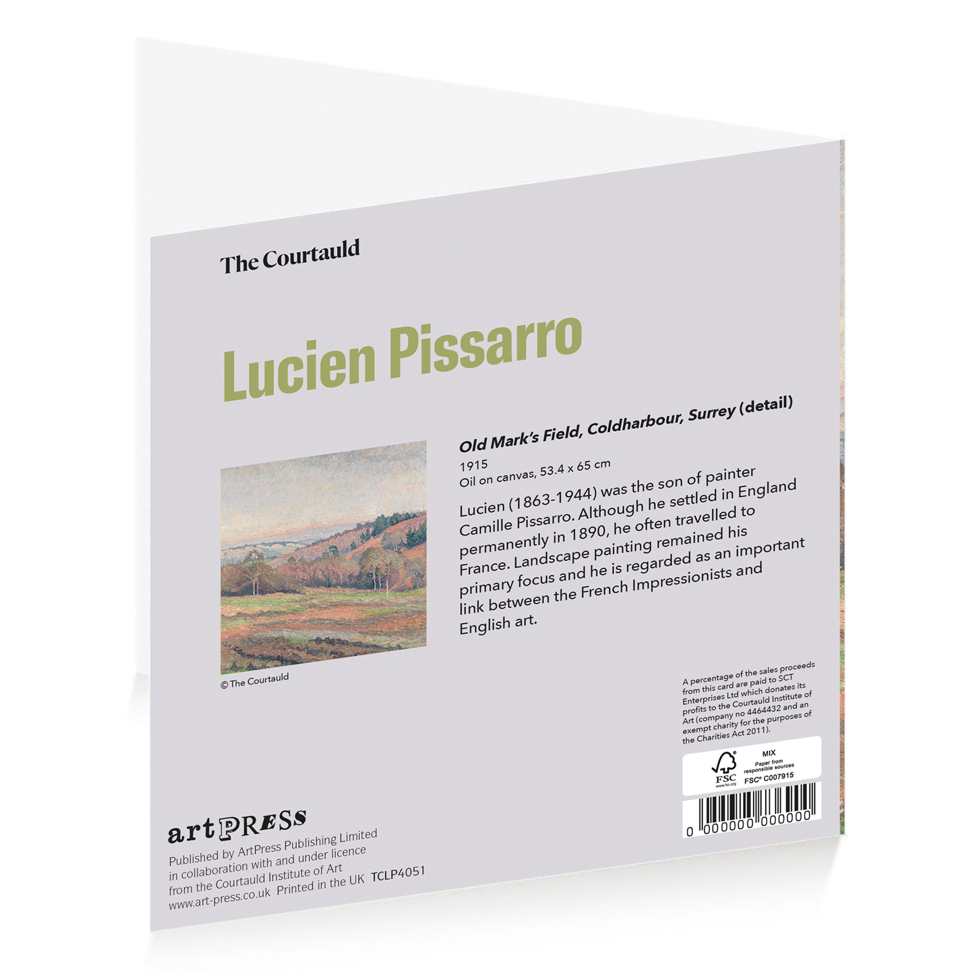 Notecard Wallet Lucien Pissarro Coldharbour