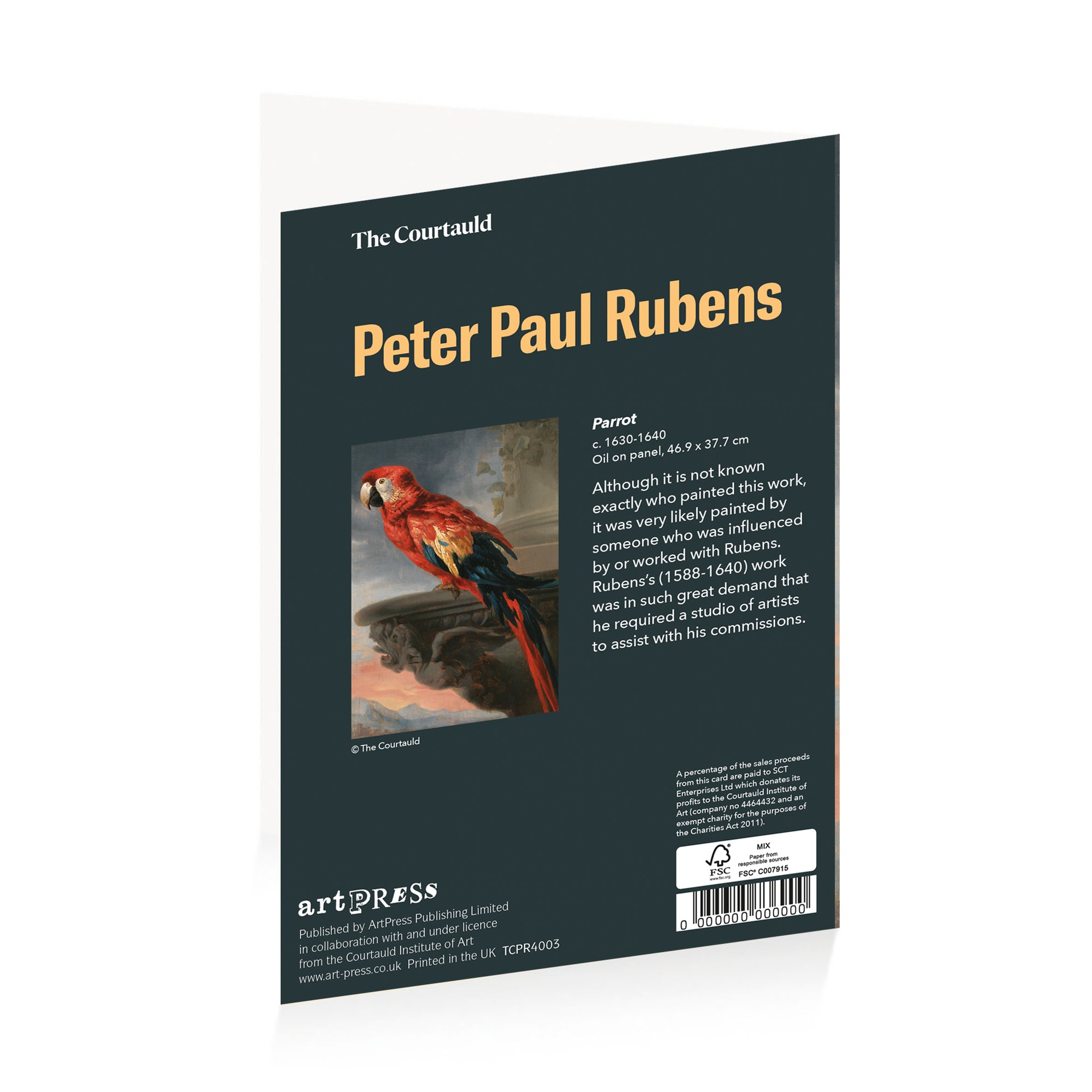 Rubens Parrot Greetings Card