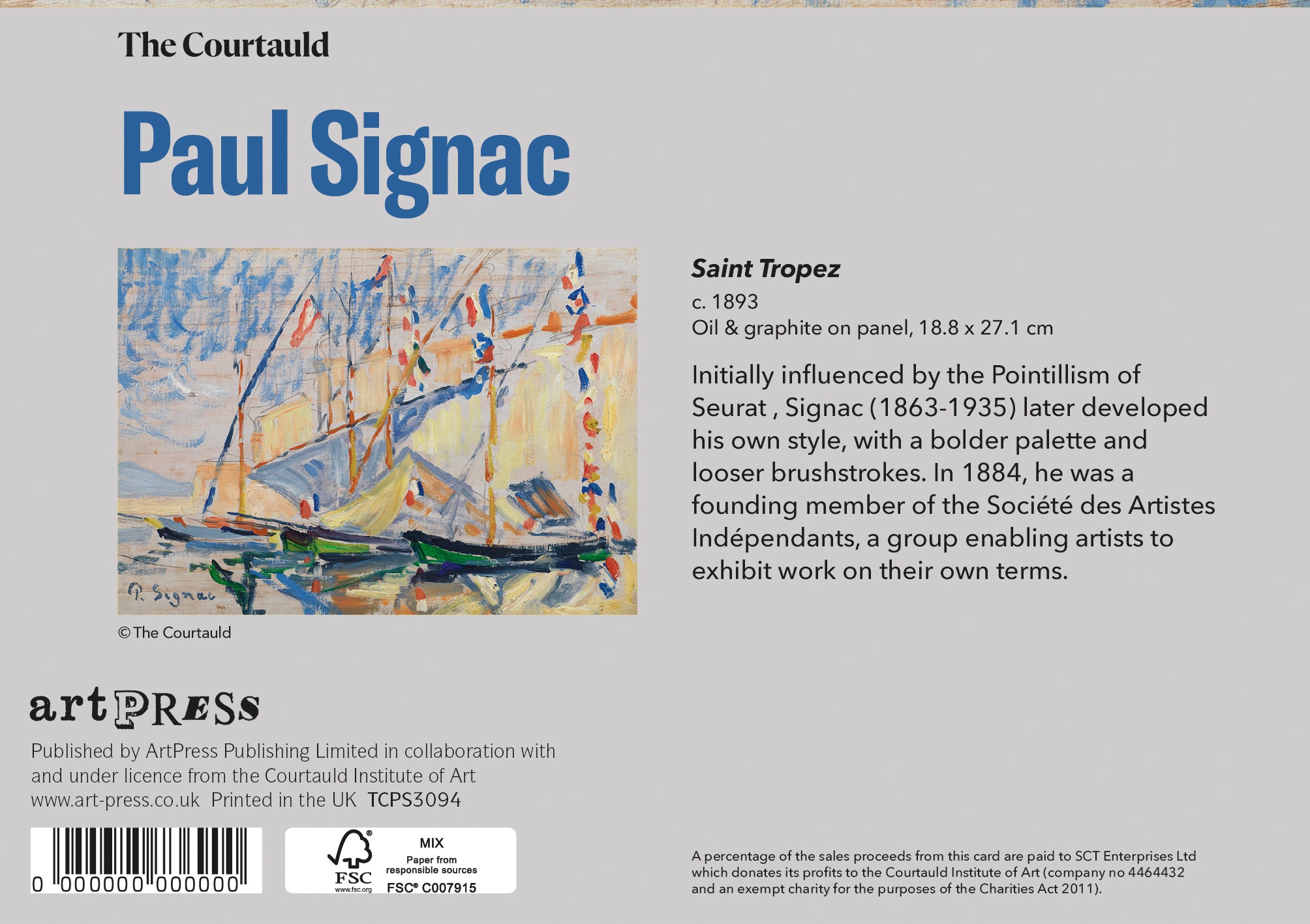 Signac Saint Tropez Greetings Card