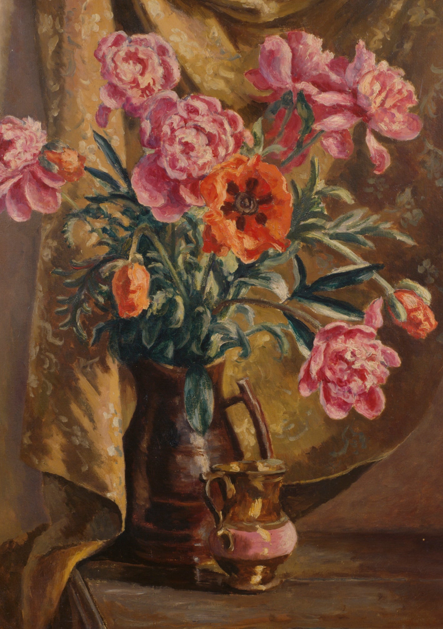 Roger Fry Peonies and Poppies Greetings Card