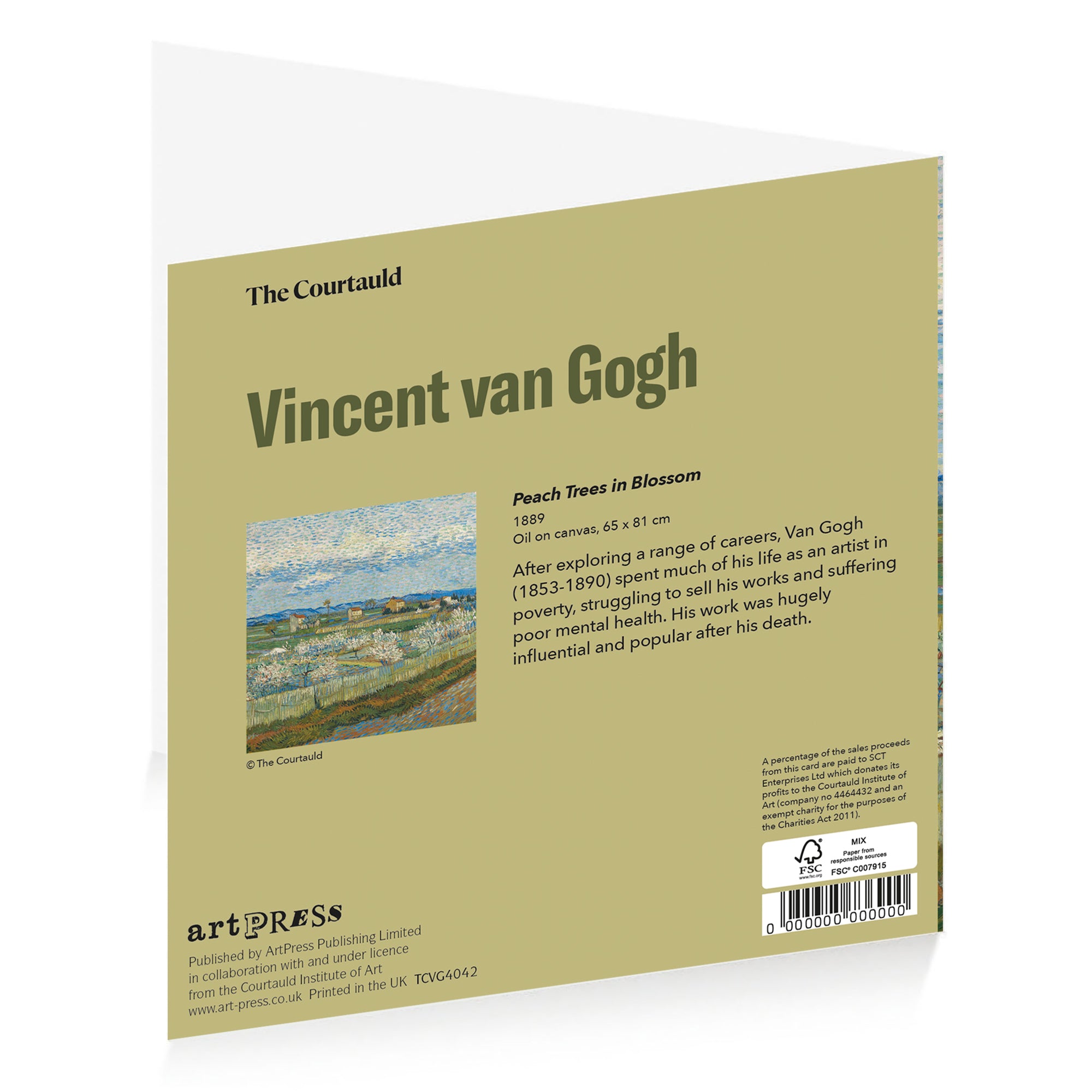 Notecard Wallet Vincent van Gogh Peach Trees