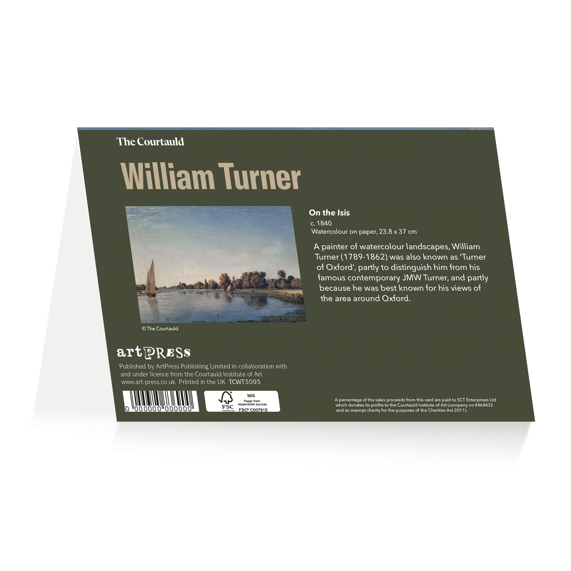 William Turner On the Isis Greetings Card