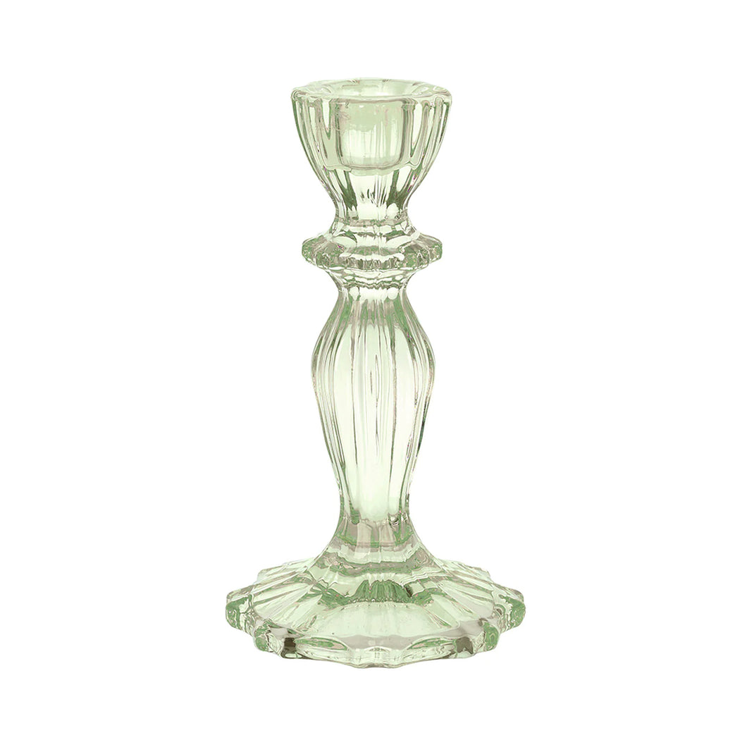Glass Candle Holder Green