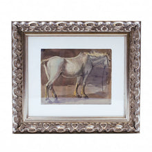 Load image into Gallery viewer, Framed Print Sandby White Horse Feeding
