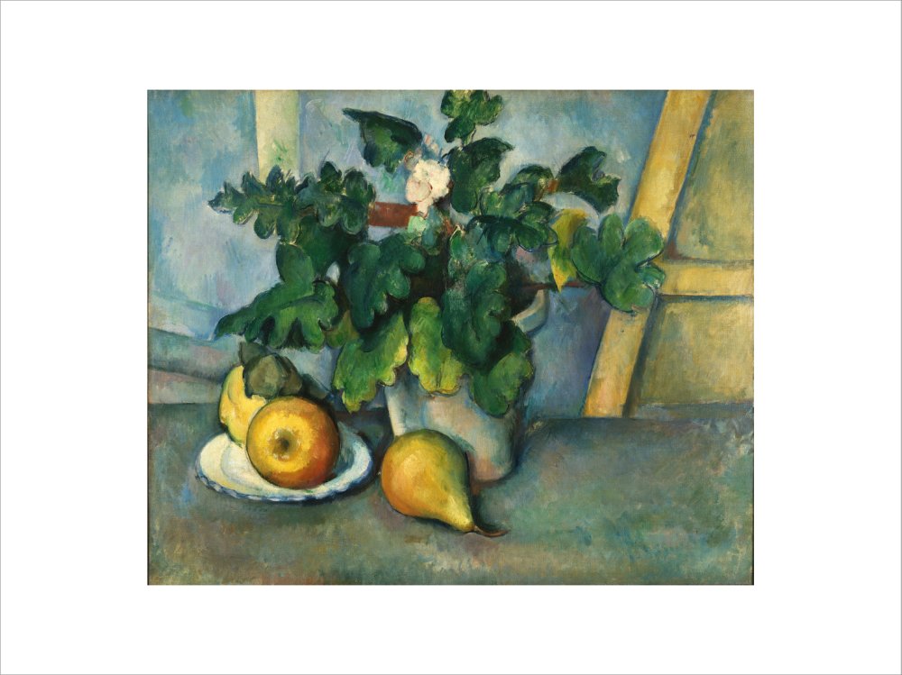 Paul Cézanne, Pot of Flowers and Fruit