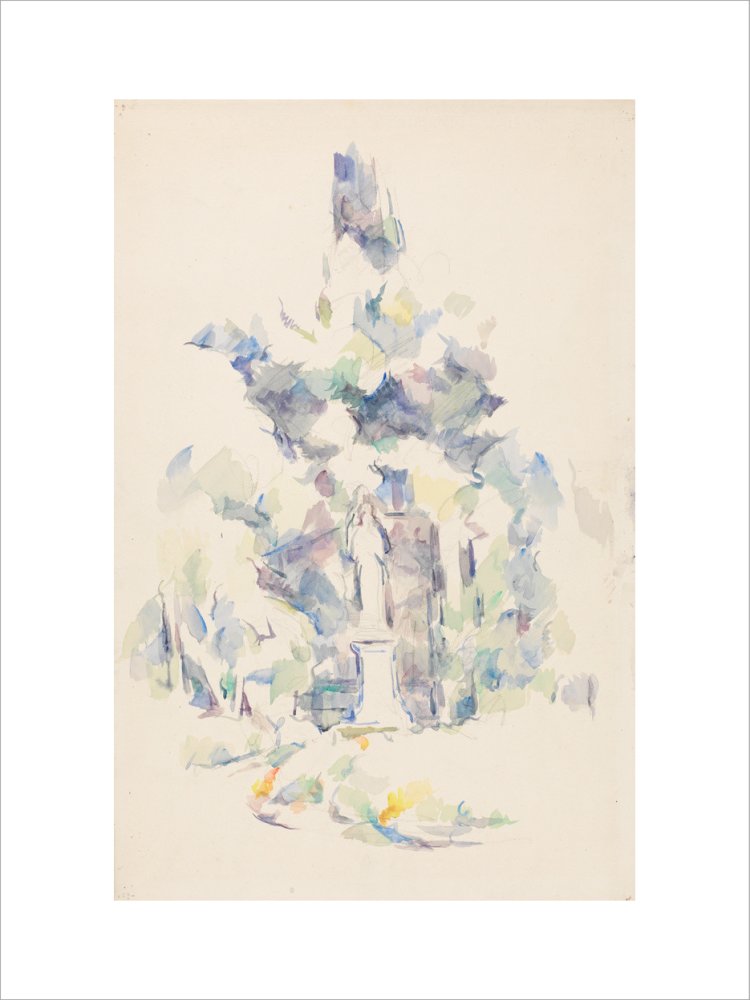 Paul Cézanne, Statue under trees